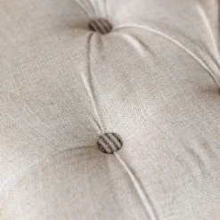 Graham & Green Aalis Natural Linen Ottoman