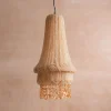 Graham & Green Adara Peach Beaded Pendant Light