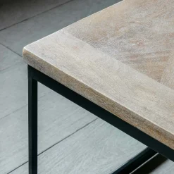 Graham & Green Albie Iron and Wood Coffee Table