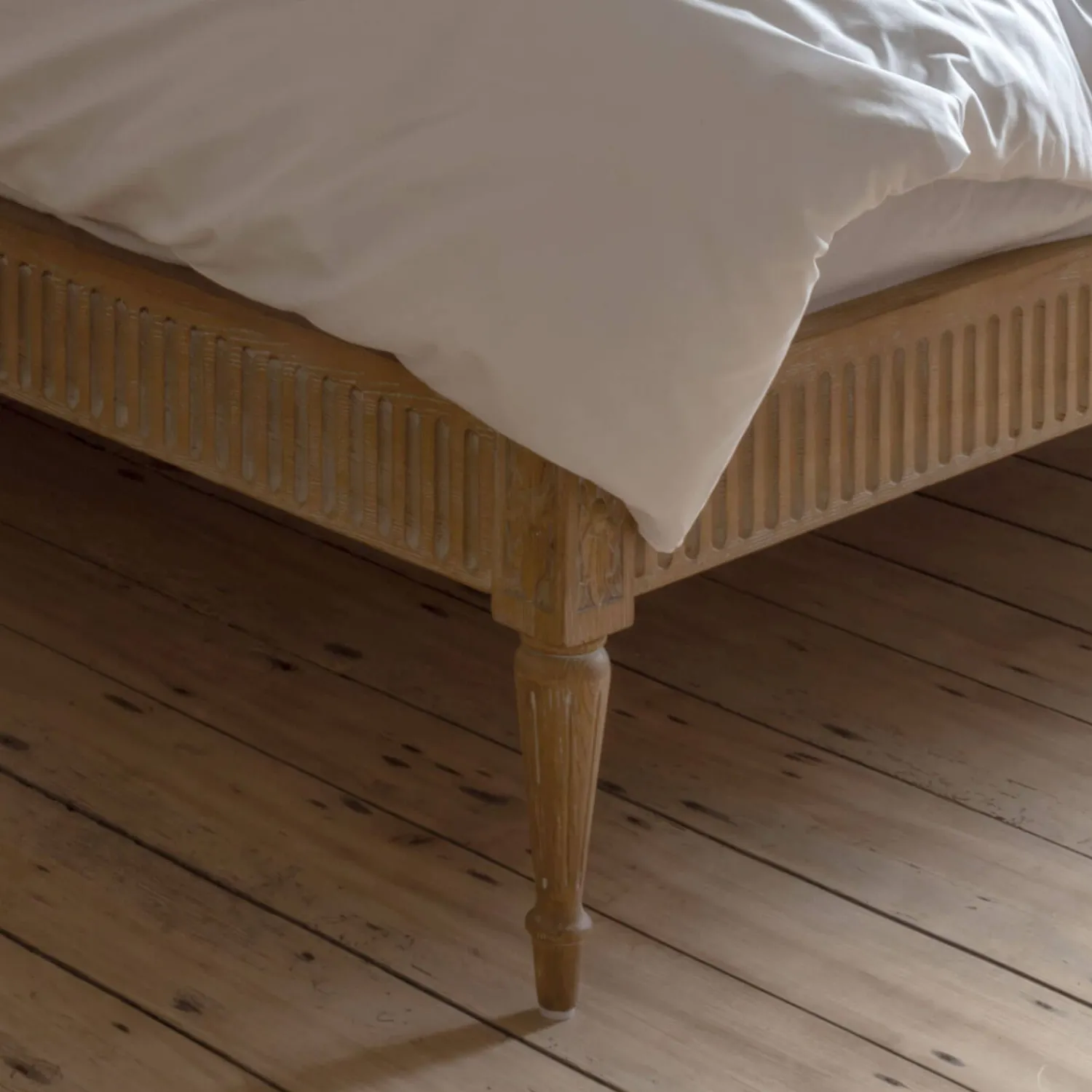 Graham & Green Alize King Size Natural Linen Bed