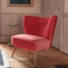 Graham & Green Alpana Coral Velvet Cocktail Chair
