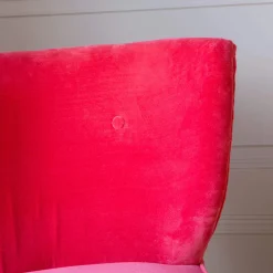 Graham & Green Alpana Coral Velvet Cocktail Chair