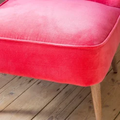 Graham & Green Alpana Coral Velvet Cocktail Chair