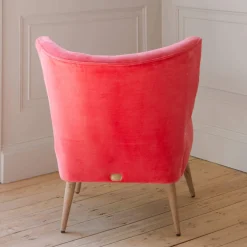 Graham & Green Alpana Coral Velvet Cocktail Chair