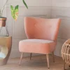 Graham & Green Alpana Rose Velvet Cocktail Chair