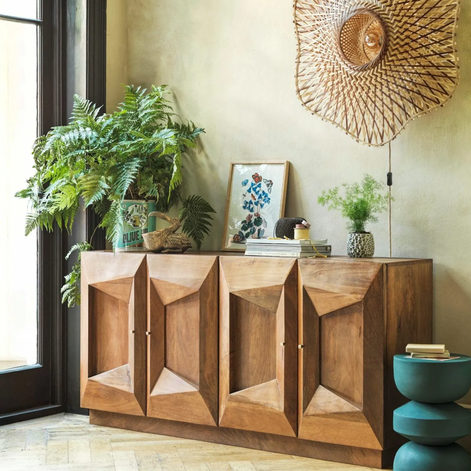 Graham & Green Ambleside Tile Four Door Sideboard