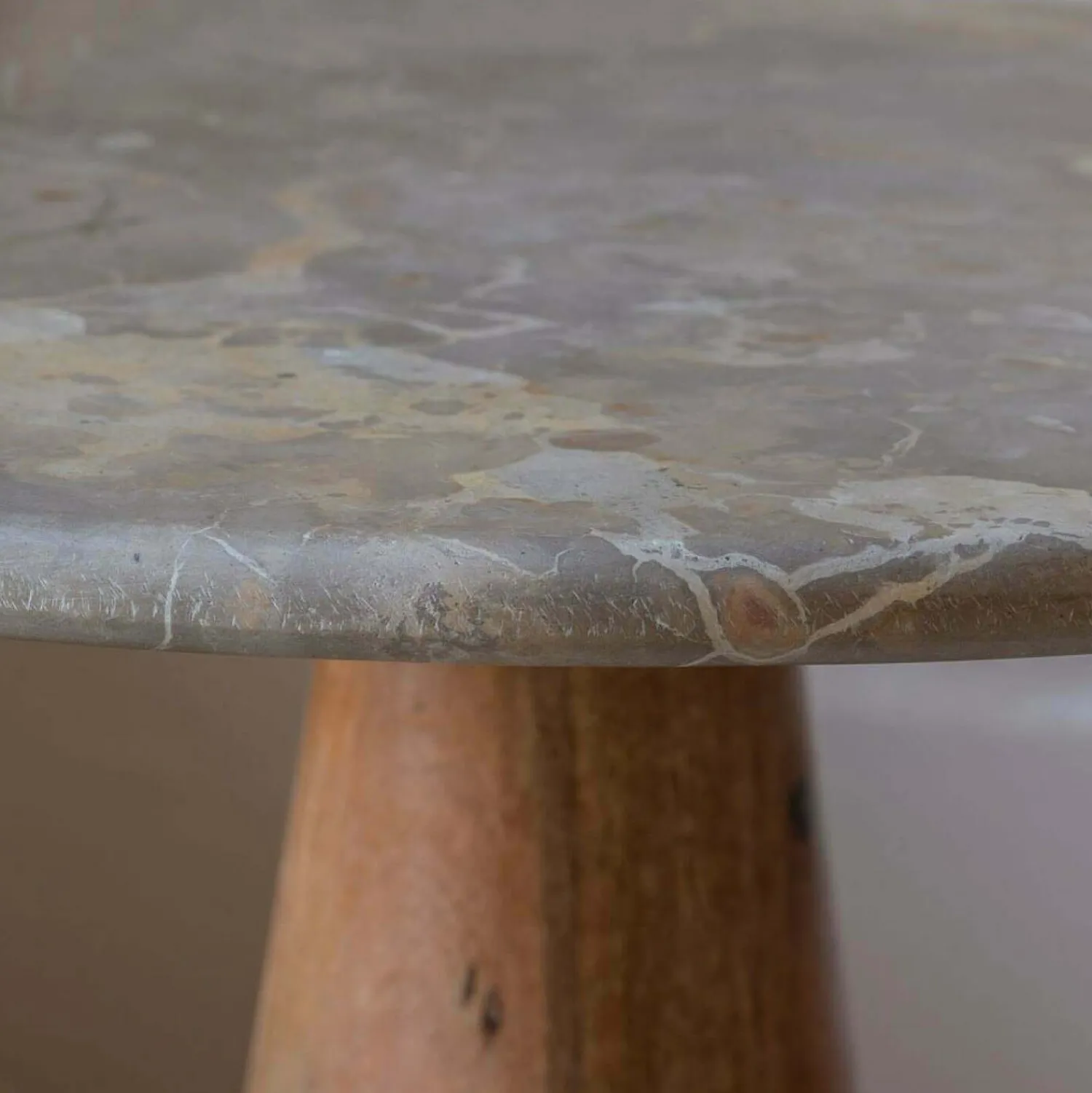 Graham & Green Anderson Marble and Mango Wood Side Table
