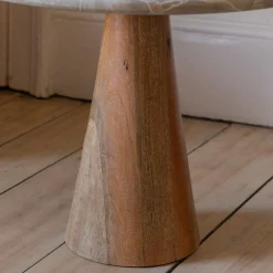 Graham & Green Anderson Marble and Mango Wood Side Table