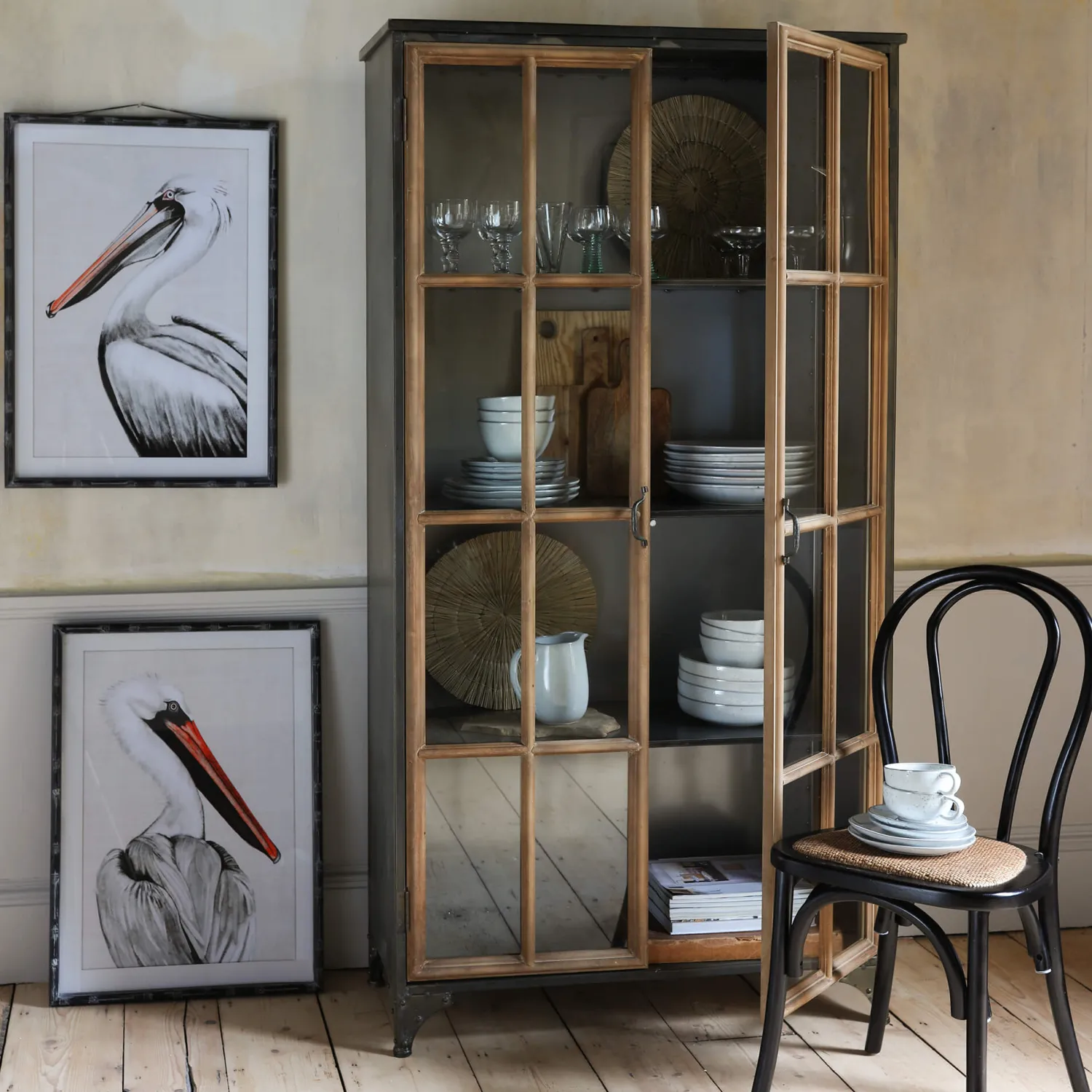 Graham & Green Annecy Glass Display Cabinet