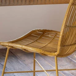 Graham & Green Ansel Yellow Rattan Chair