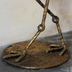 Graham & Green Antique Brass Flamingo Candle Holder
