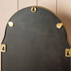 Graham & Green Antique Brass Mirror with Shelf