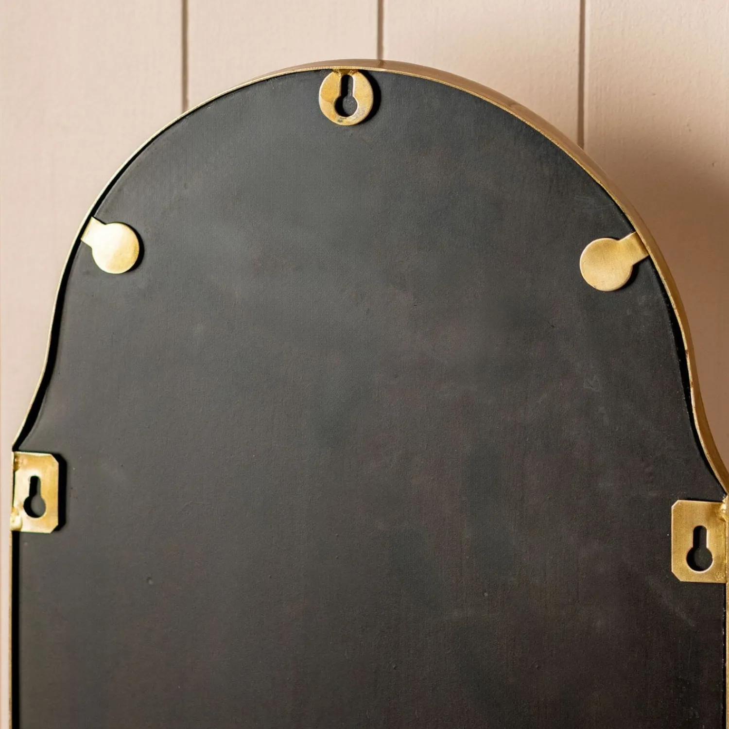 Graham & Green Antique Brass Mirror with Shelf