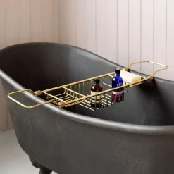 Graham & Green Antique Gold Over the Bath Tub Caddy