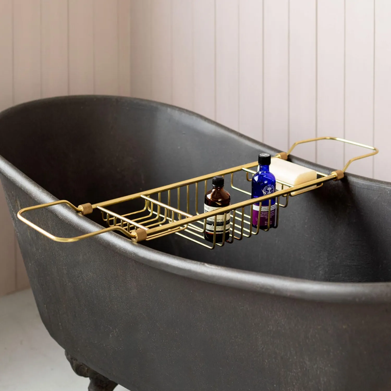 Graham & Green Antique Gold Over the Bath Tub Caddy