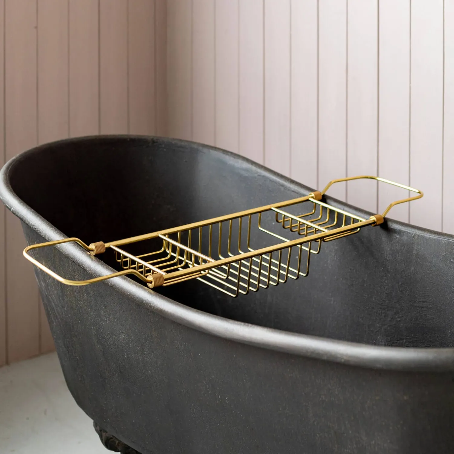 Graham & Green Antique Gold Over the Bath Tub Caddy