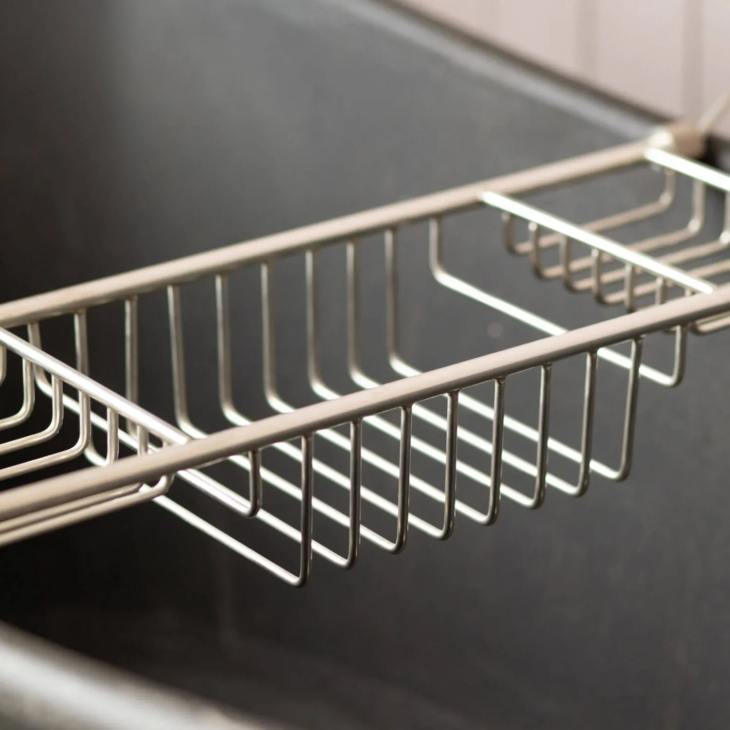 Graham & Green Antique Silver Over the Bath Tub Caddy