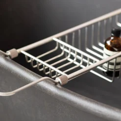 Graham & Green Antique Silver Over the Bath Tub Caddy