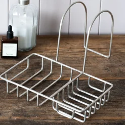 Graham & Green Antique Silver Side of the Bath Caddy