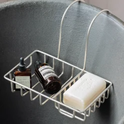 Graham & Green Antique Silver Side of the Bath Caddy