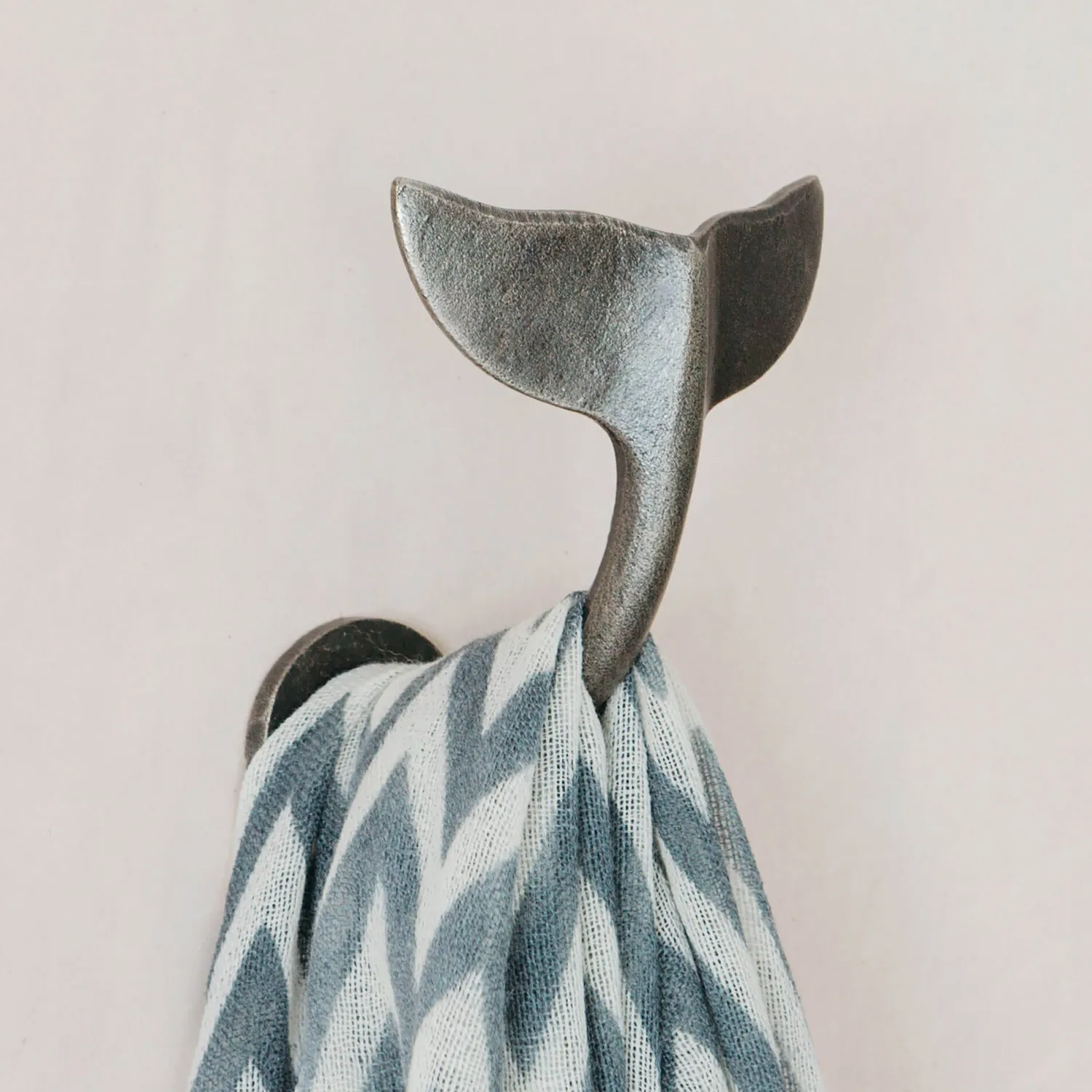 Graham & Green Antique Silver Whale Tail Hook