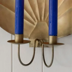 Graham & Green Antiqued Brass Shell Wall Sconce