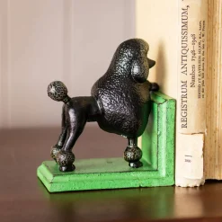 Graham & Green Antiqued Cast Iron Black Poodle Bookends