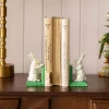 Graham & Green Antiqued Cast Iron White Rabbit Bookends