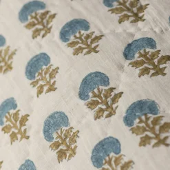 Graham & Green Antiqued Floral Block Printed Quilts