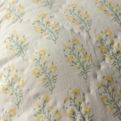 Graham & Green Antiqued Floral Block Printed Quilts