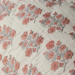 Graham & Green Antiqued Floral Block Printed Quilts