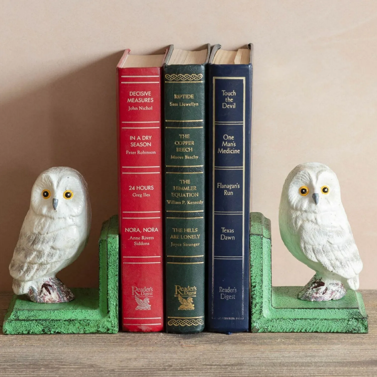 Graham & Green Antiqued Owl Bookends
