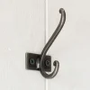 Graham & Green Antiqued Silver Iron Double Wall Hook
