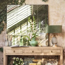 Graham & Green Antiqued Squares Wall Mirror