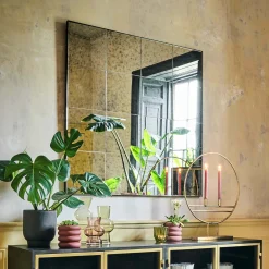 Graham & Green Antiqued Squares Wall Mirror