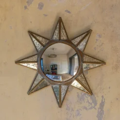 Graham & Green Antiqued Sun Convex Mirror