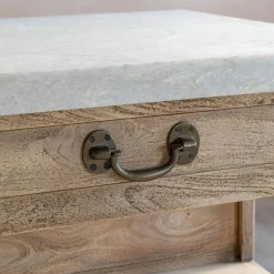 Graham & Green Aria Marble Topped Kitchen Breakfast Bar