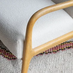 Graham & Green Ashton Chalk Bouclé Armchair