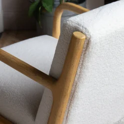 Graham & Green Ashton Chalk Bouclé Armchair