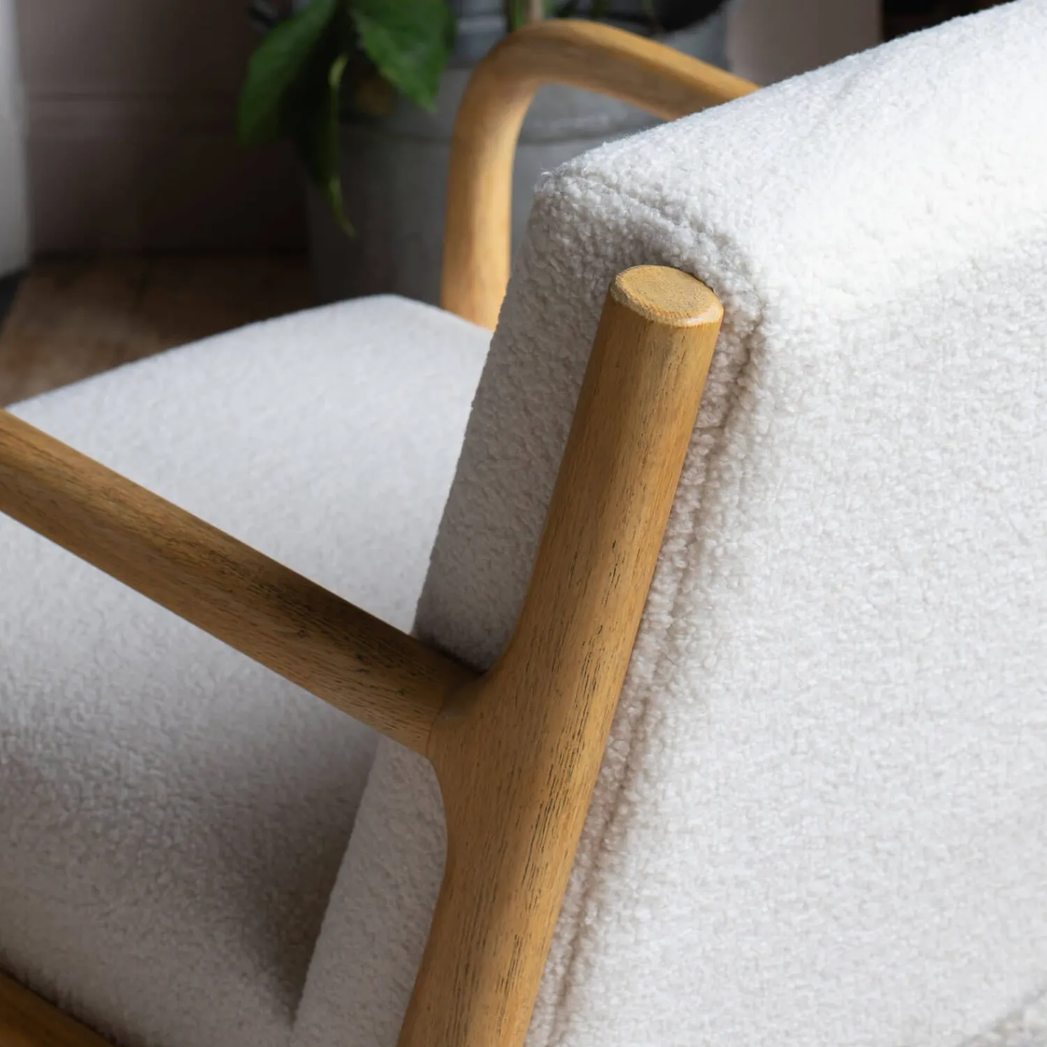 Graham & Green Ashton Chalk Bouclé Armchair