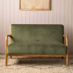 Graham & Green Ashton Two Seater Moss Green Sofa