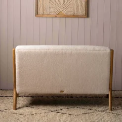 Graham & Green Ashton Two Seater White Bouclé Sofa