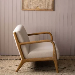 Graham & Green Ashton Two Seater White Bouclé Sofa