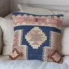 Graham & Green Asmee Square Blue Cushion