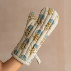 Graham & Green Asta Block Printed Oven Mitt