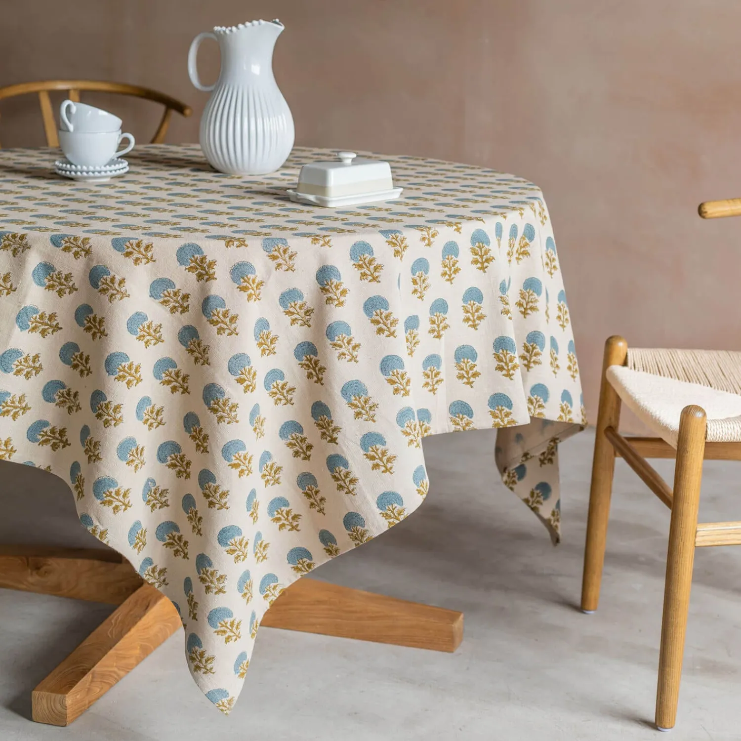 Graham & Green Asta Block Printed Tablecloths