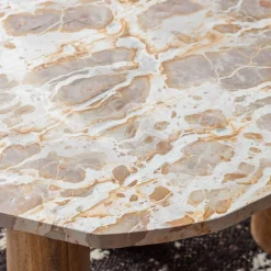 Graham & Green Atticus Brown Marble Side Table