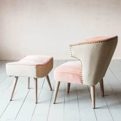 Graham & Green Audrey Rose Velvet Stool