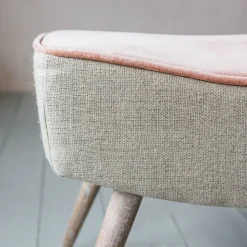 Graham & Green Audrey Rose Velvet Stool