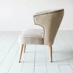 Graham & Green Audrey Silver Velvet Chair